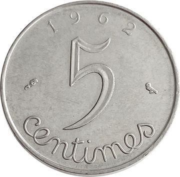 5 сантимов 1962 Франция