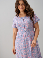 Платье П-032/серый-розовыемаргаритки