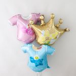 Шар (23''/58 см) Фигура, Боди для малыша мальчика, Голубой, 1 шт.