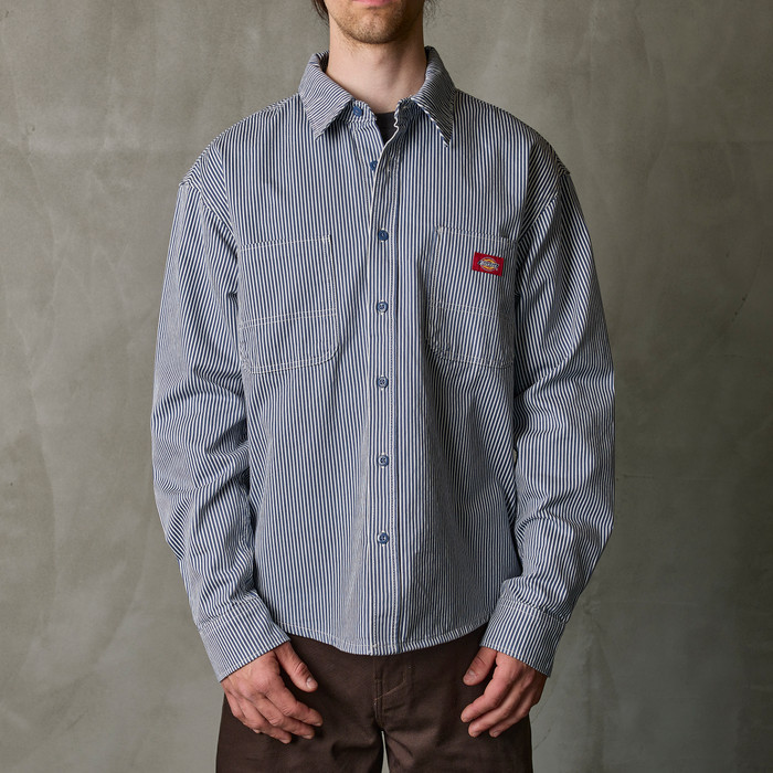 Рубашка мужская Dickies Hickory Long Sleeve Work Shirt 
