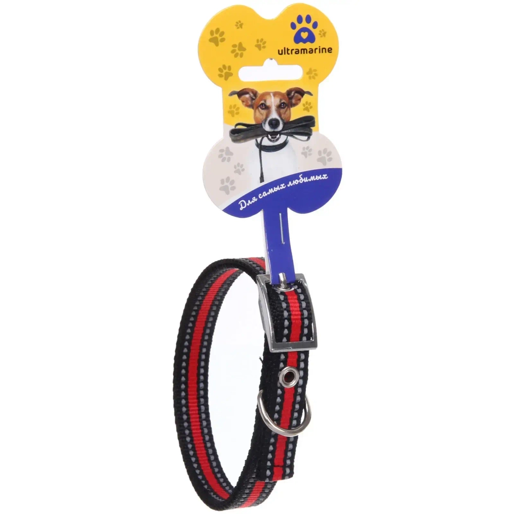 Ошейник для собак 1,5*43см «Дружок-Алый красный» Ultramarine