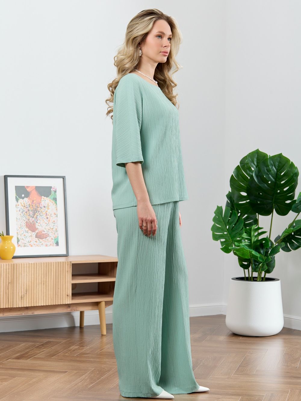 Блузка Сиеста-6 Виотекс СВЕТЛО-ЗЕЛЕНЫЙ