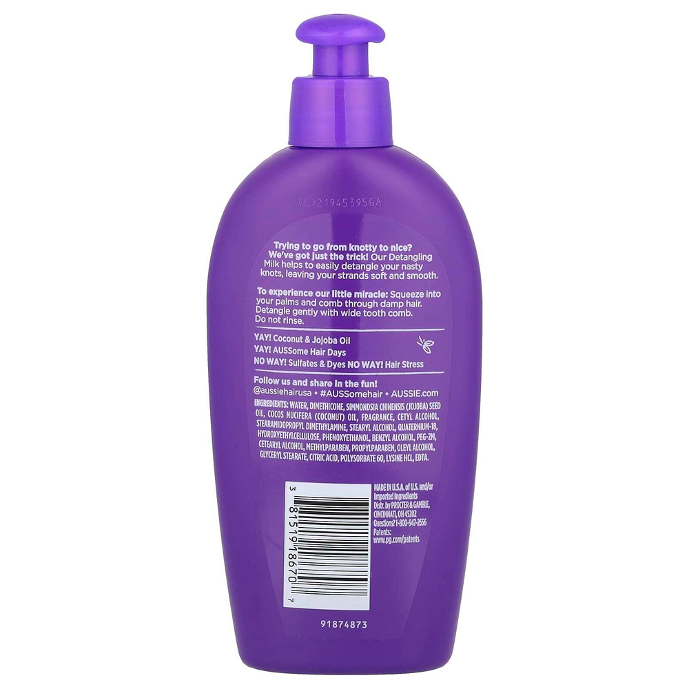 Aussie, Miracle Curls, несмываемое молочко для распутывания волос с кокосом и маслом жожоба, 200 мл (6,7 жидк. унц.)