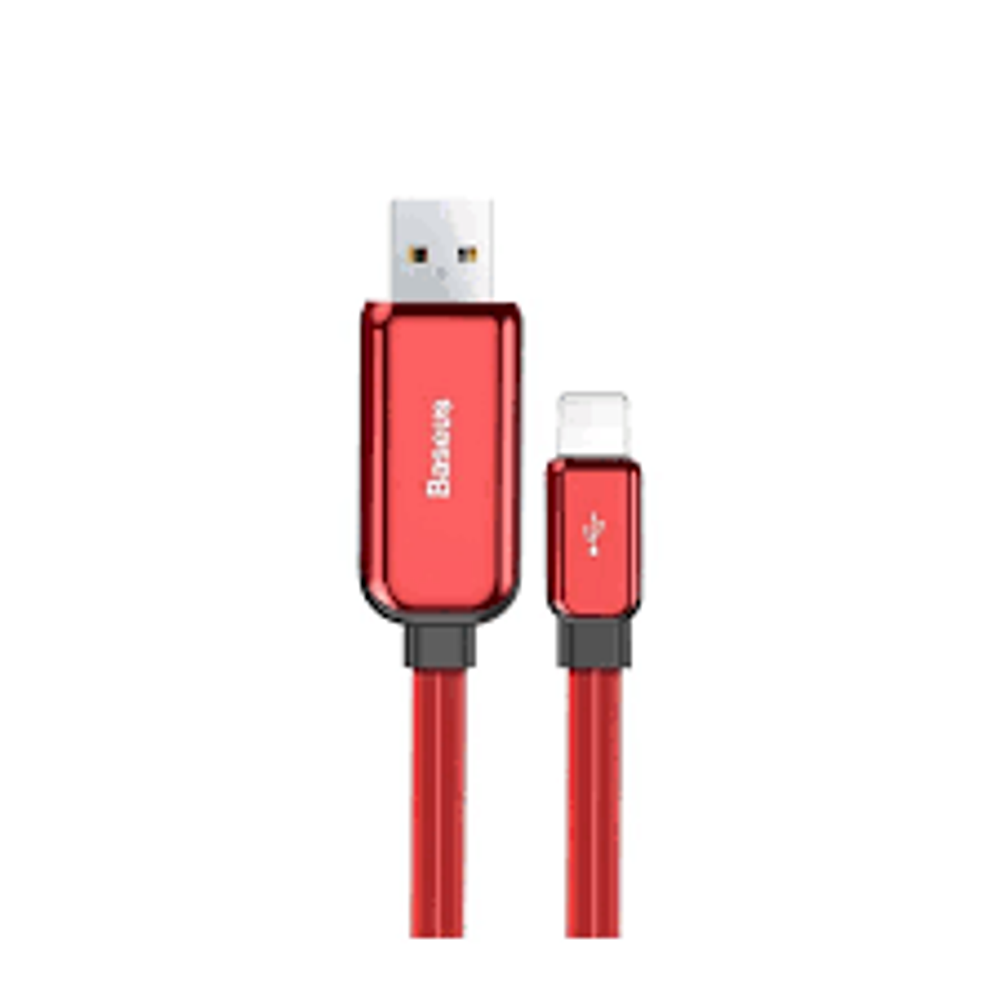USB cable Lightning светящийся red