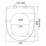 Сиденье для унитаза UNO А  дюропласт металл. крепление (Комфорт,Алькор,Бореаль,Сенатор)