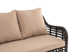 "Ницца" диван из искусственного ротанга трехместный, цвет бронзовый