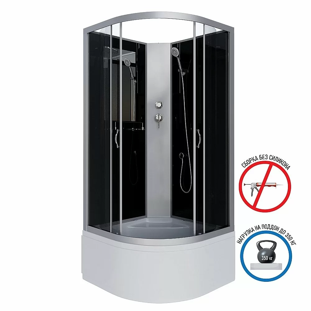 Душевая кабина Niagara Classic NG-2507-14BK 80х80