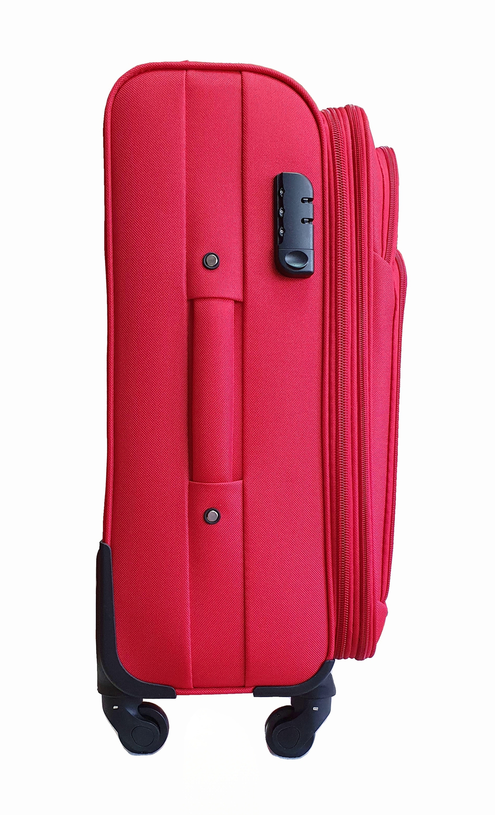 Чемодан тканевый Lcase Amsterdam размера L. Дорожный чемодан с расширением, 75 см, 96 л, Красный