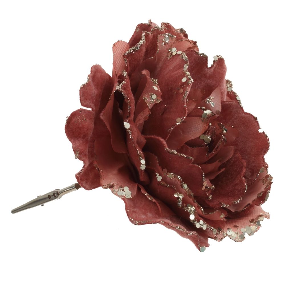 GAEM Цветок искусственный "Роза" (на клипсе), L15 W15 H13 см