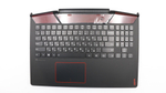 Верхняя панель с клавиатурой (топкейс) для ноутбука Lenovo Legion Y720-15IKB черная, с RGB подсветкой, раскладка - русская (5CB0N67225)