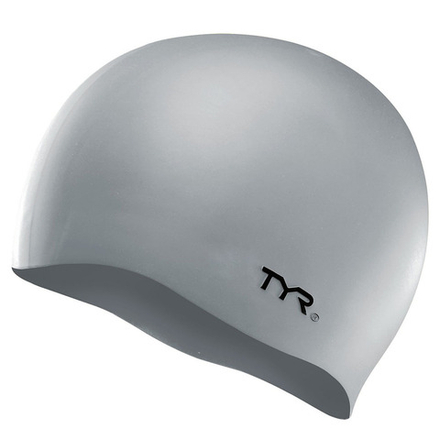 Шапочка для плавания TYR Wrinkle Free Silicone Cap, LCS-040, серый