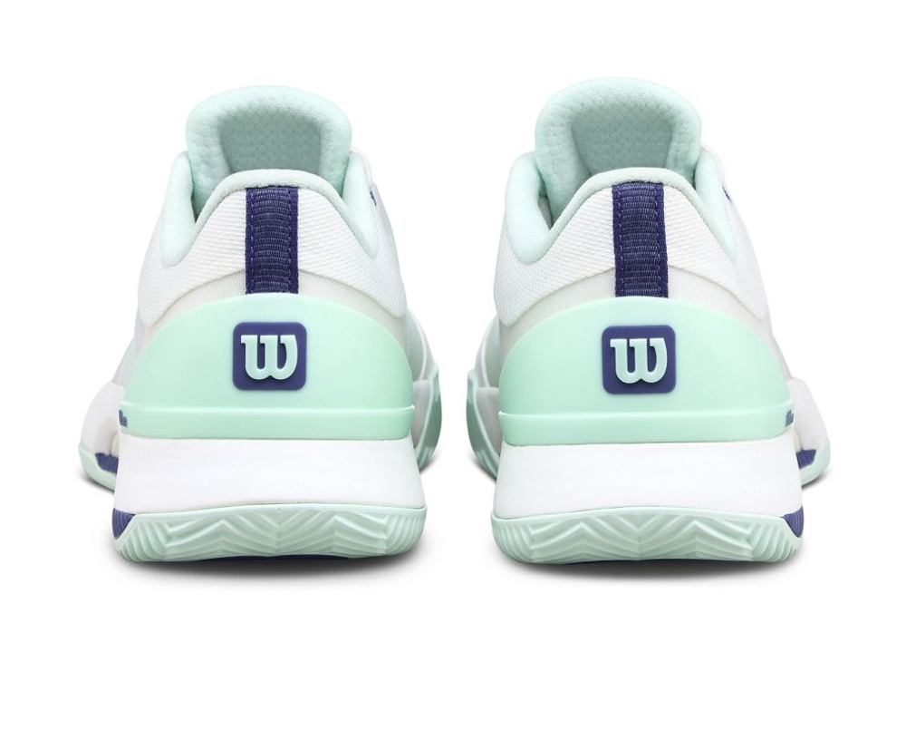 Женские теннисные кроссовки Wilson Intrigue Tour Clay - white/bay/skipper blue