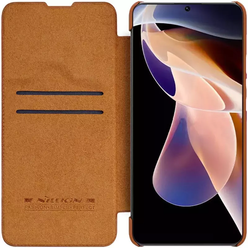 Кожаный чехол-книжка Nillkin Leather Qin для Xiaomi Redmi Note 11 Pro+ 5G global