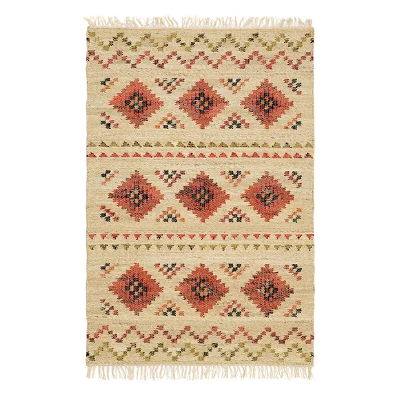 Ковер из шерсти по мотивам башкирских орнаментов из коллекции cultural heritage, 120х180 см