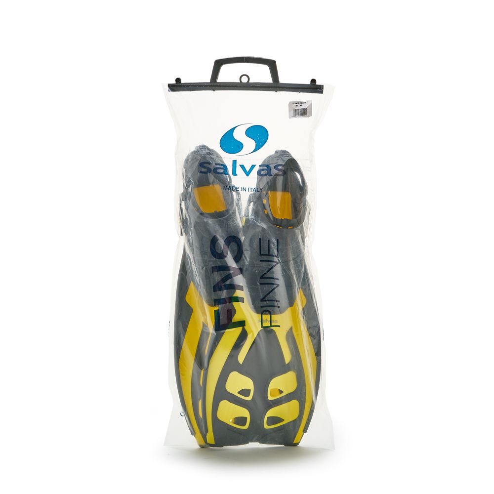 Ласты для плавания SALVAS Tonic Dive, BA190SMGGSTS, размер S/M, желтые