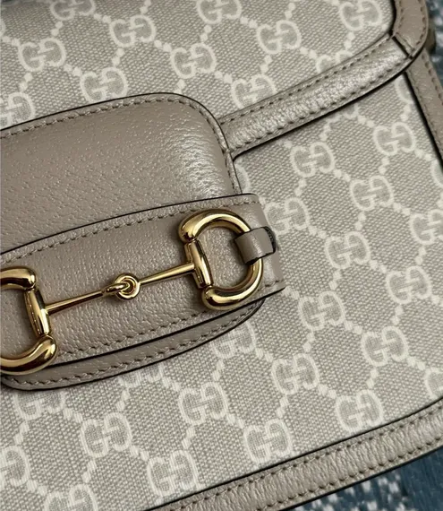 Сумка Gucci 1955 Horsebit серый