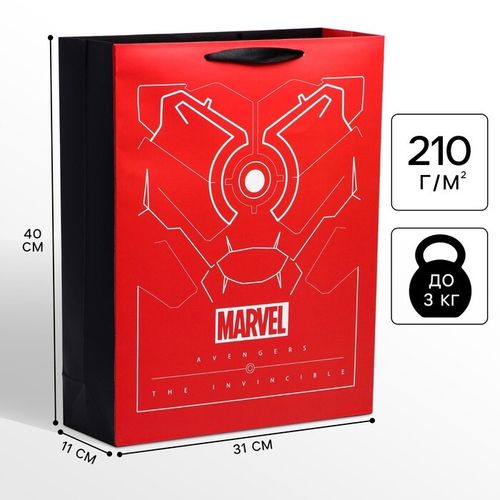Пакет подарочный Tony Stark, 31×40×11 см