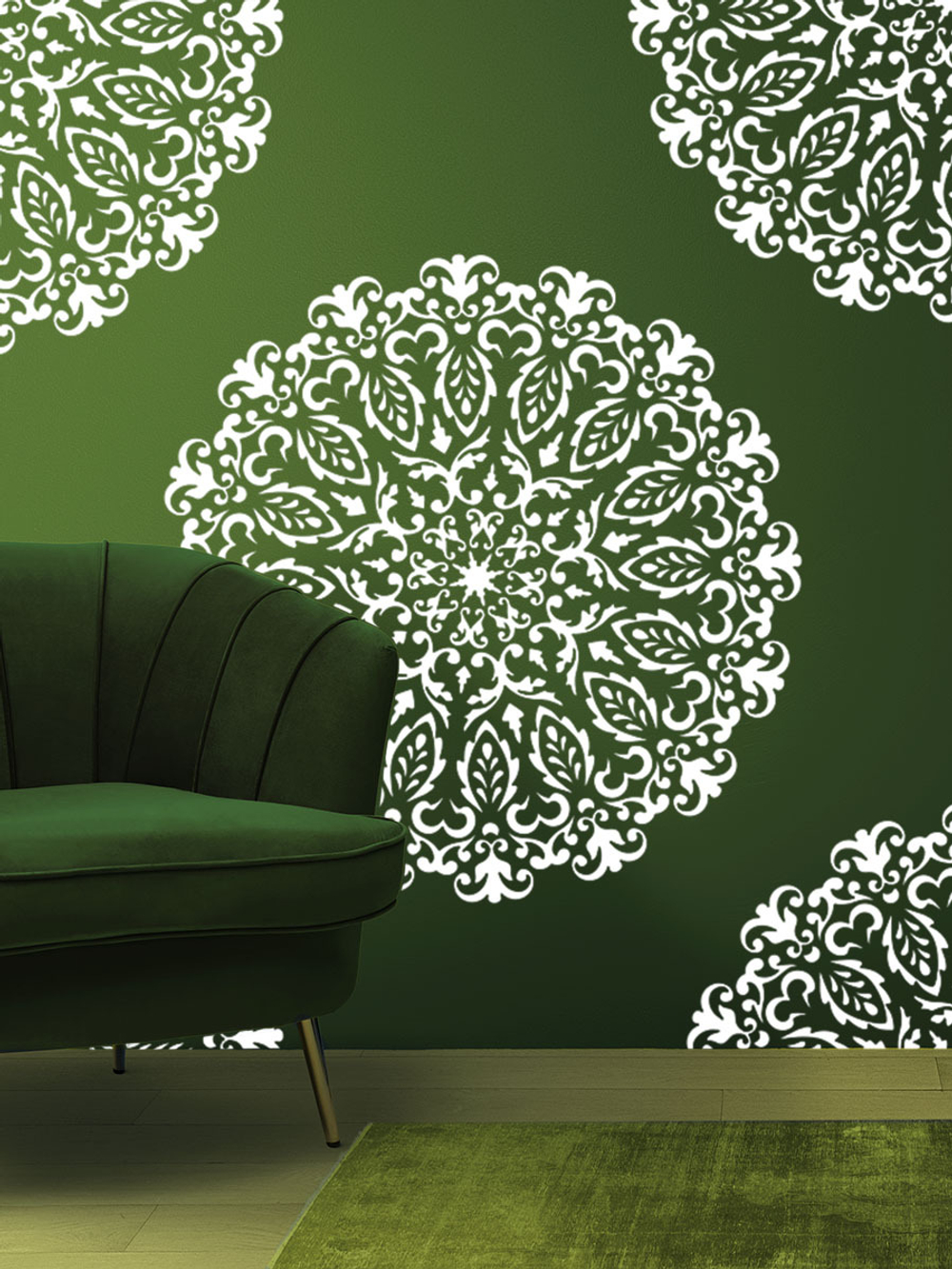 Трафарет для стен из пластика многоразовый 012