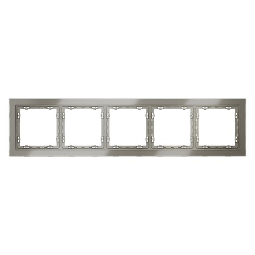 Рамка стеклянная VOLTUM S70 на 5 постов, (шелк, стекло)