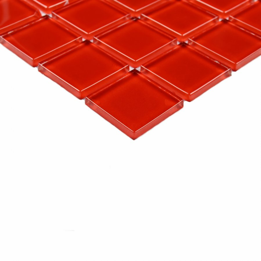 Мозаика стеклянная Red glass/Красное стекло (25х25) 300х300х4 мм