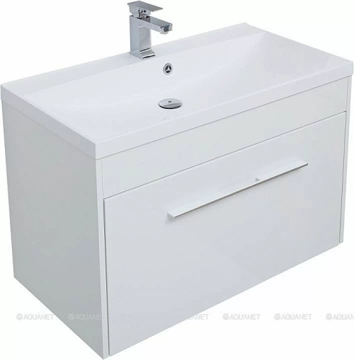 Тумба с раковиной Aquanet Августа 274019 90 белый