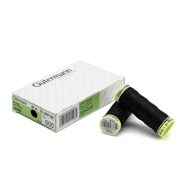 Нитки отделочные Gutermann Top Stitch 30 (30 метров), 5 кат. | _000 черный