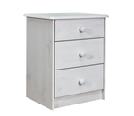 Комод, 43х34х53, Хаба, для одежды, прикроватная тумба, с ящиками, из массива дерева, белый, Dipriz