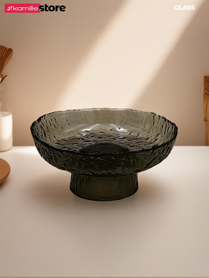 Блюдо 15 см. стеклянное на ножке