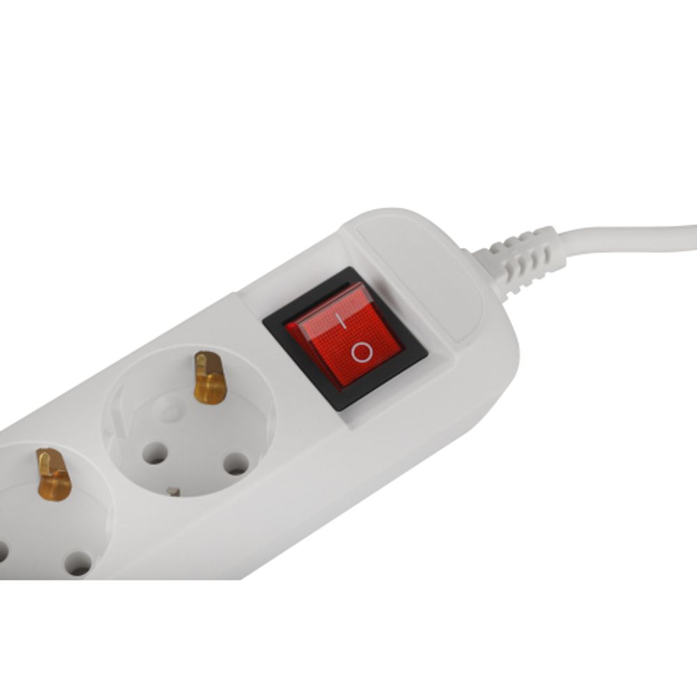 Удлинитель электрический ЭРА UDL-16-370-ES Greenline 3 розетки с заземлением с выключателем 7м ПВС 3x1мм2 | Бытовые удлинители