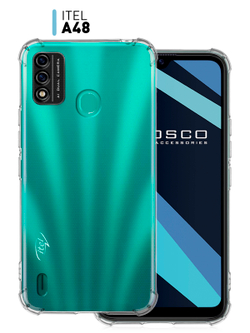 Чехол BROSCORP для itel A48 оптом (арт. ITEL-A48-HARD-TPU-TRANSPARENT)