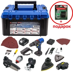 Инструмент многофункциональный аккумуляторный 8в1, 21В Forsage F-JCB-18MT-B TXM