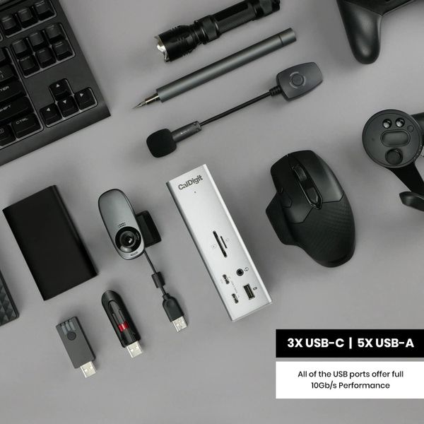 Док-станция CalDigit Thunderbolt 4 Pro Dock (18 портов) Серебристый | Silver