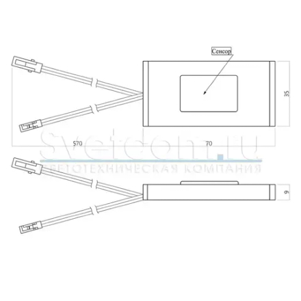 Сенсорный диммер, 12В, 30Вт. (0-100%) серебро