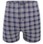 Трусы-боксеры свободного кроя в клетку (Размер: M) (Цвет: серый)