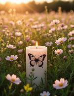 Трансфер переводной - декаль для свечей и гипса бабочки 002 А5