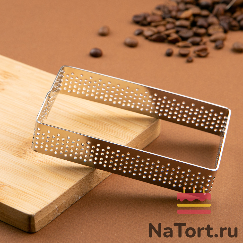 Прямоугольник для выпечки перфорированный 9,8x5,5 см, h=2 см