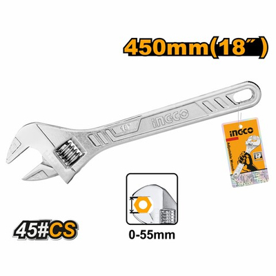 Разводной ключ 450х55 мм INGCO HADW131182