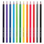 Карандаши цветные BRAUBERG KIDS NEW, 12 цветов, трехгранные, грифель 3 мм, 182001