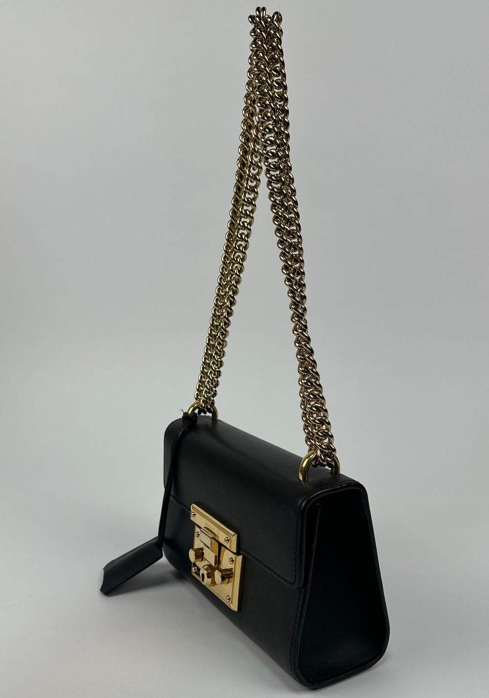 Сумка Gucci Black Leather Small Padlock