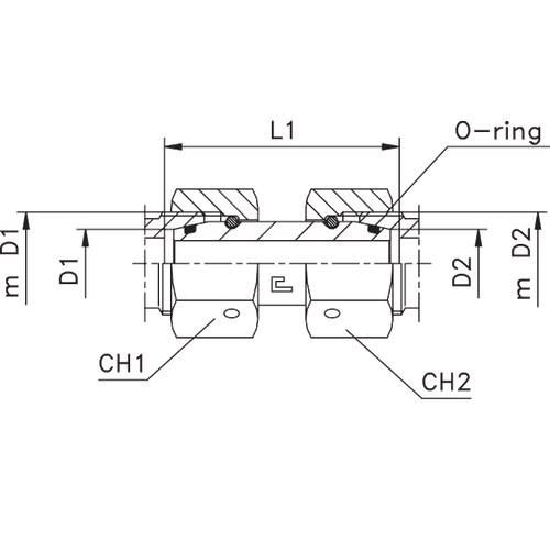 Соединение PNN DL12 М18х1.5 DL08 М14х1.5