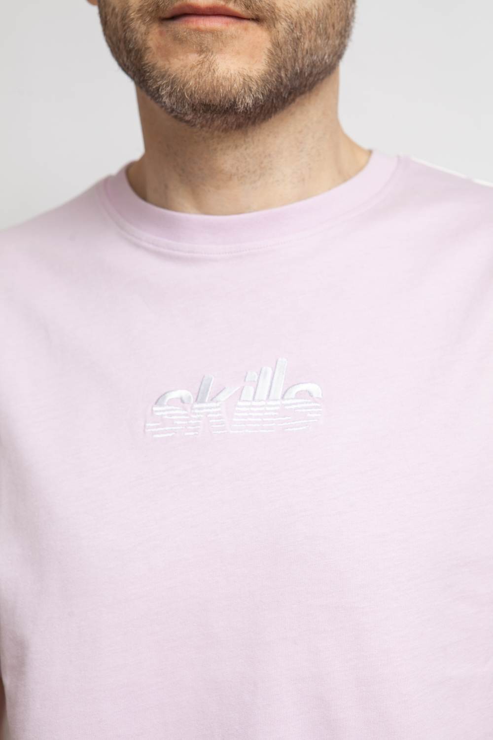 Футболка SKILLS Quadro Stripes SS22 Лавандовая .