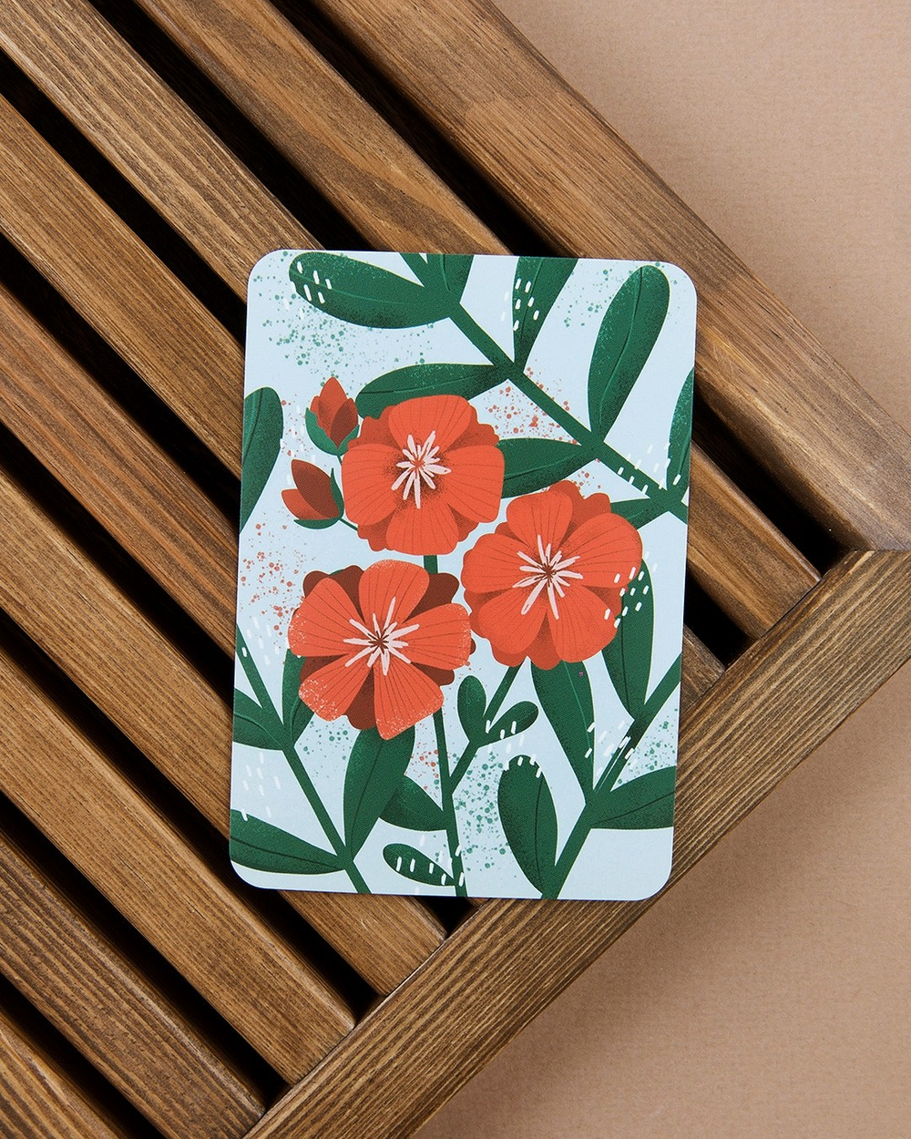 Мини-открытка "Веточки зеленые"