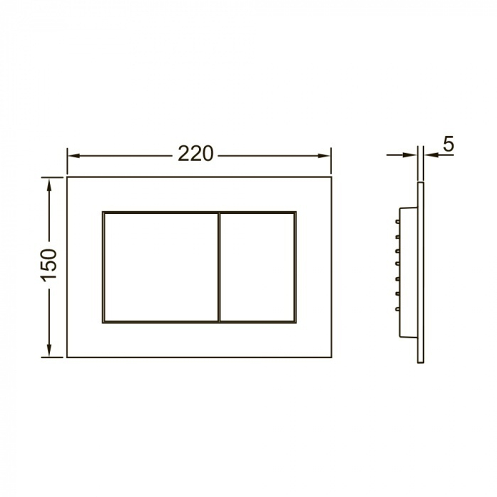 Пластиковая панель смыва для унитаза TECEnow, белая 9240400