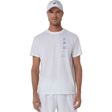 Мужская теннисная футболка Asics Game Seasonal Graphic - brilliant white