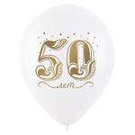 Шар (12"/30 см) Золотые цифры (Юбилейные), Ассорти Пастель 2 ст. 25 шт.