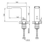 Кран сенсорный для раковины или столешницы латунь NOFER 07260.N чёрный