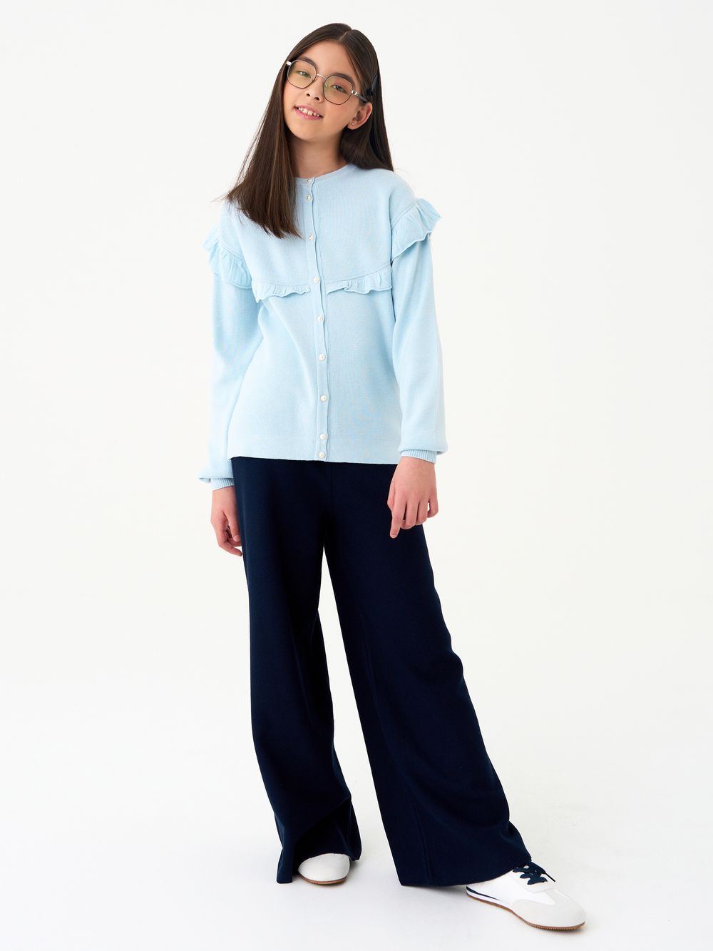 Кардиган для девочки AT1423 голубой