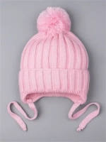 Шапка для девочки на завязках осенняя