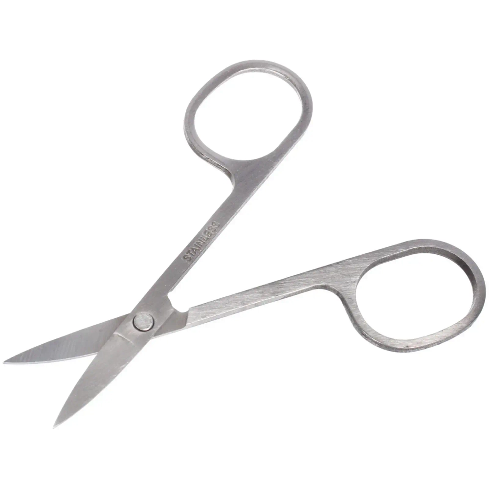 Ножницы маникюрные на блистере «Ultramarine», овальные кольца, широкие, тонкие, цвет металл 8см✦