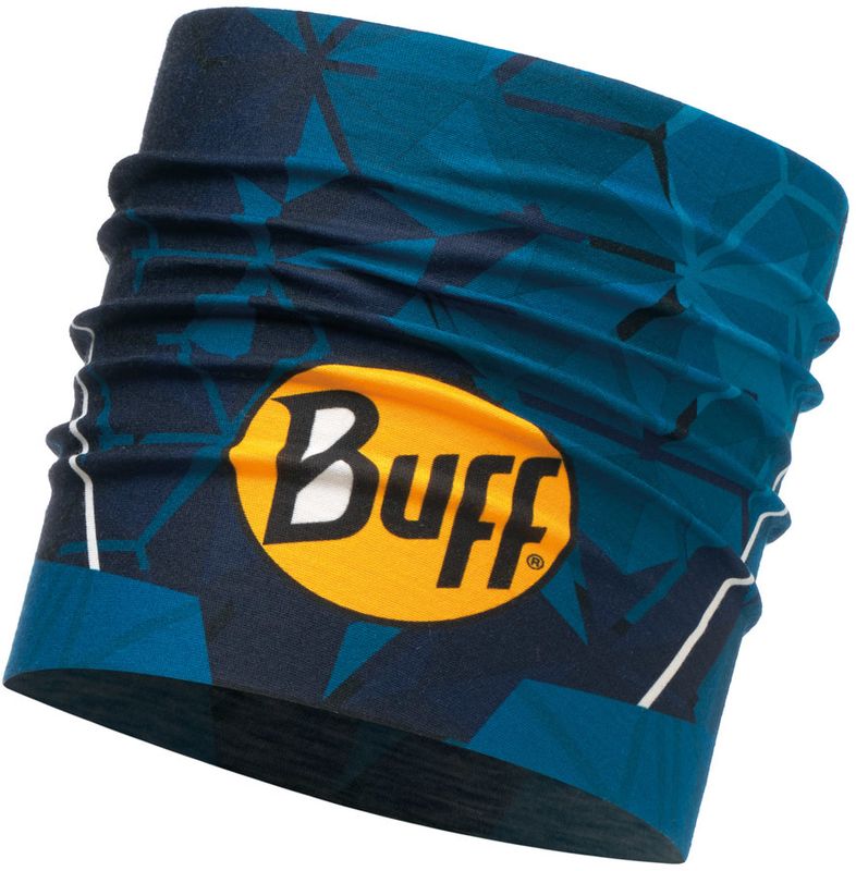 Широкая спортивная повязка на голову Buff Headband Wide CoolNet Helix Ocean Фото 1